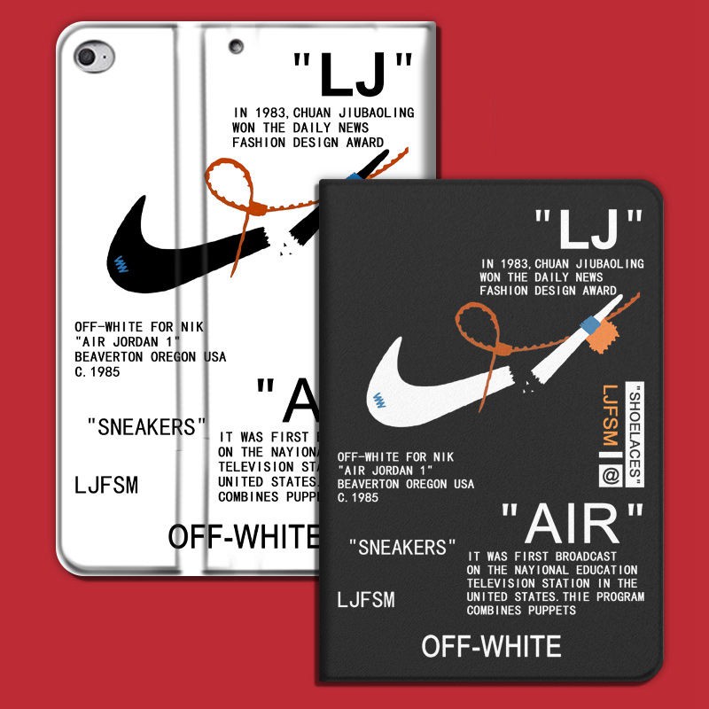 Off-White x Nike x Jordanコラボ ブラント iPad Pro 2021/Air4 11/12.9inch 手帳型 アイパッド プロ2020/ミニ5/4/3/2/1カバー 8/7世代 激安
